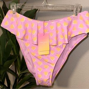 STONEY CLOVER LN. x TARGET pink heart high-leg waist swim bottoms